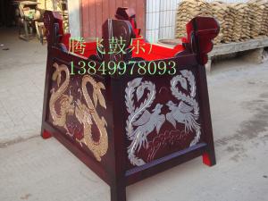 ***雕刻龙凤木制鼓架子